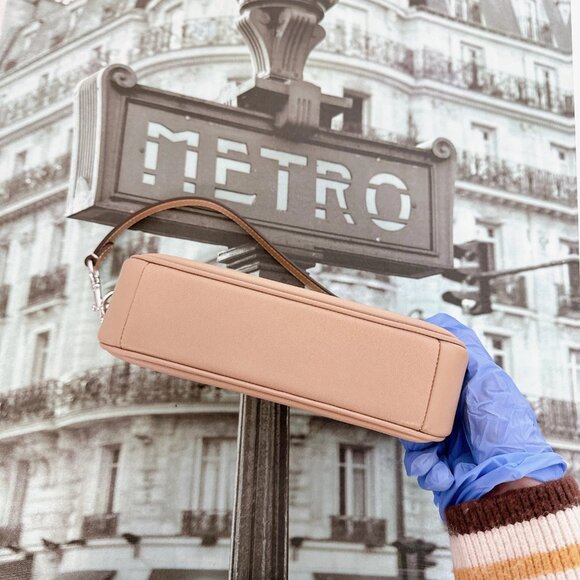 Coach Nolita 19 CR364 Taupe Leather Convertible Shoulder Bag Wristlet - Picture 5 of 7